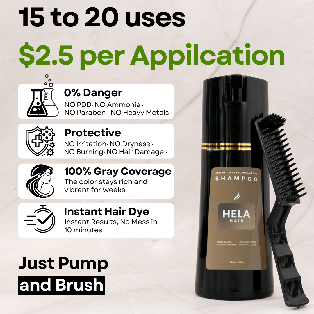 Hela Hair™ - Instant Hair Dye Shampoo