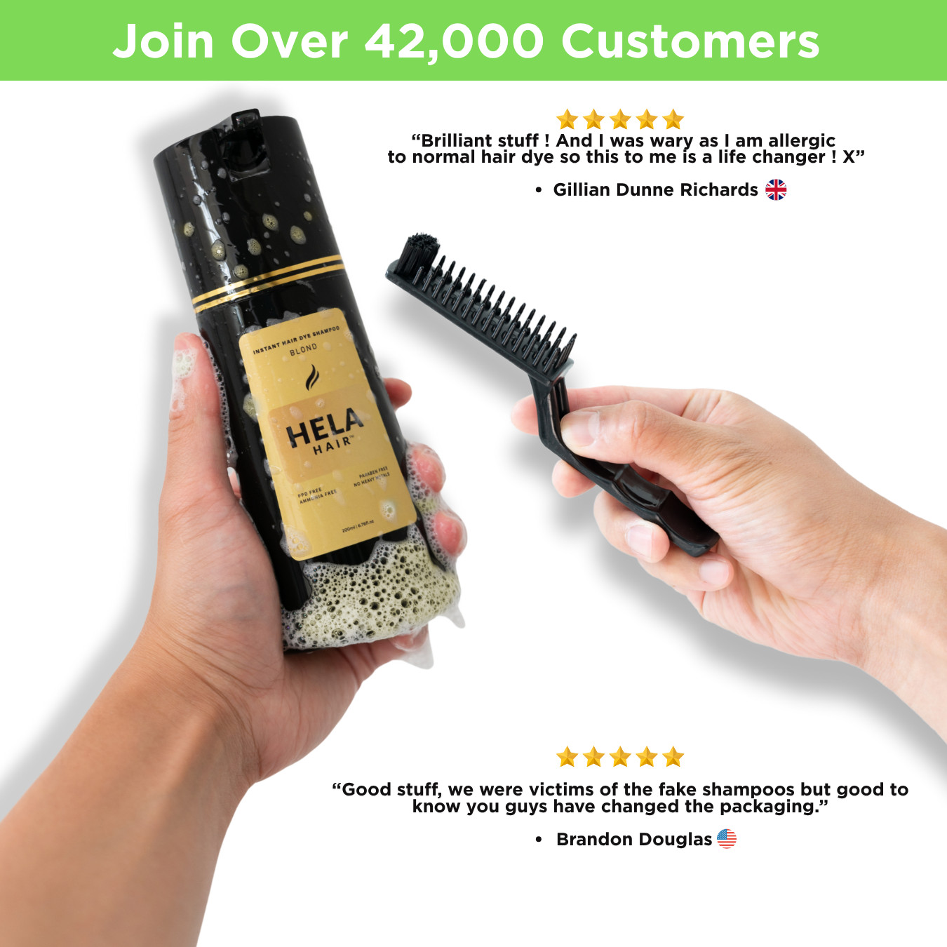 Hela Hair™ - Instant Hair Dye Shampoo